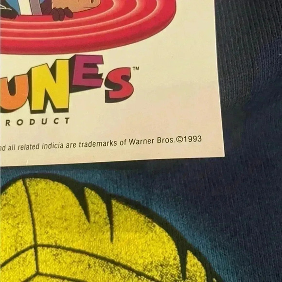 NWT Loony Tunes Deadstock Vintage Sweatshirt USA Made Marvin The Martian 1996 - Picture 5 of 6